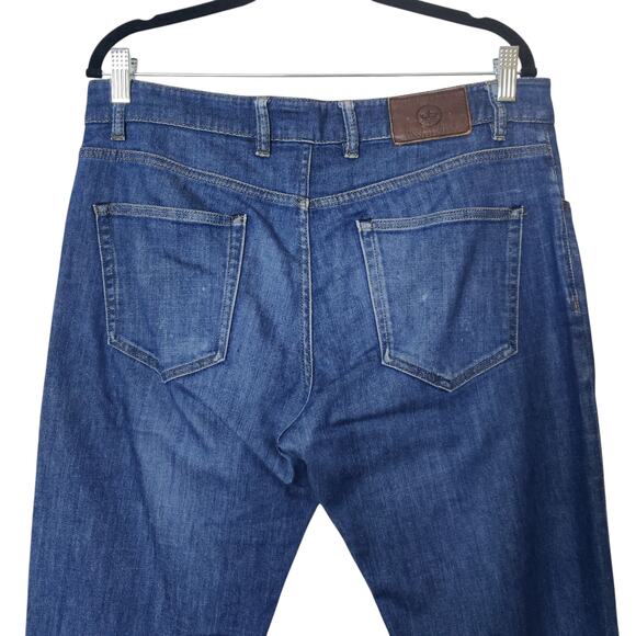 Peter Miller Vintage Wash Straight Leg Jeans Dark Blue Stretch 33x33 Tailored - Picture 5 of 11